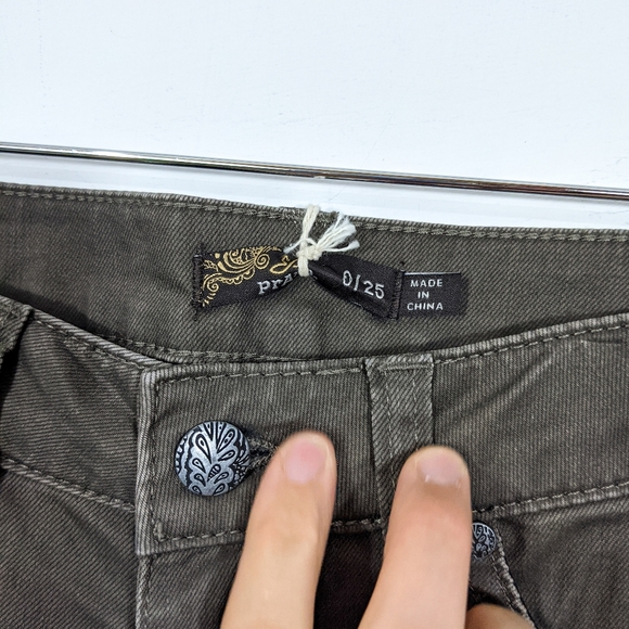 Prana Kara Hiking Straight Jeans Dark Mud 0/25 NWT - Picture 5 of 7